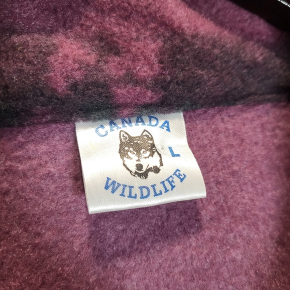 👕🌶 Vintage Canada Wildlife "Tiger Cubs" Fleece Vest - Picture 4 of 4